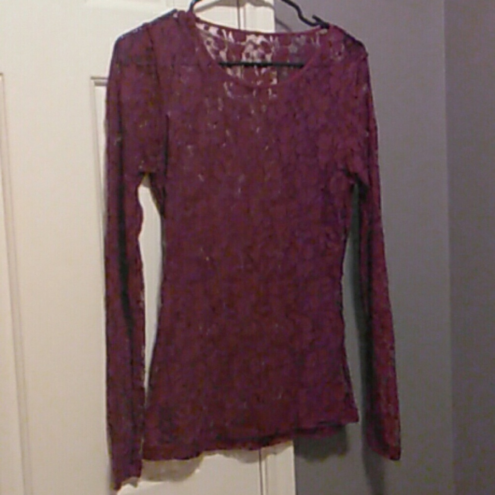 Lace long sleeve blouse so cute on